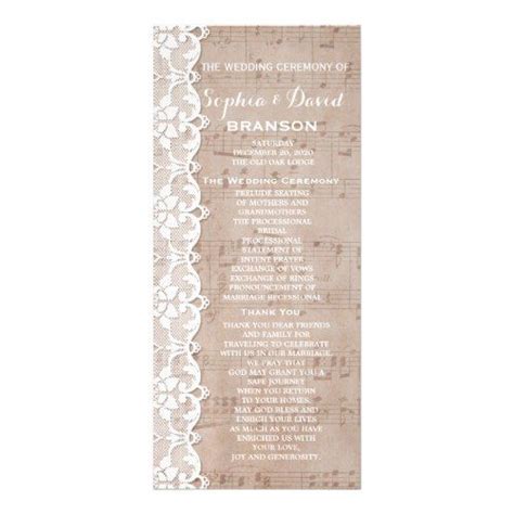 Vintage Romance Wedding Program Template