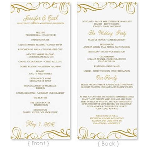 Vintage Romance Wedding Program Template