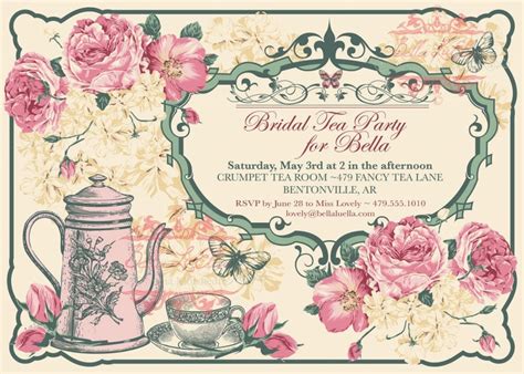 Vintage Tea Party Invitation