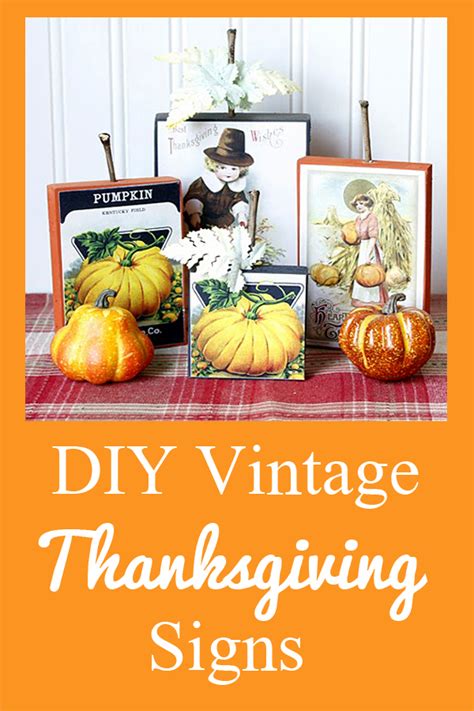 Vintage Thanksgiving sign template