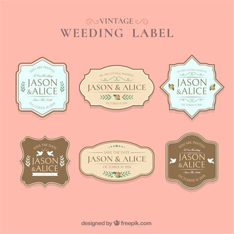 Vintage Travel Wedding Label