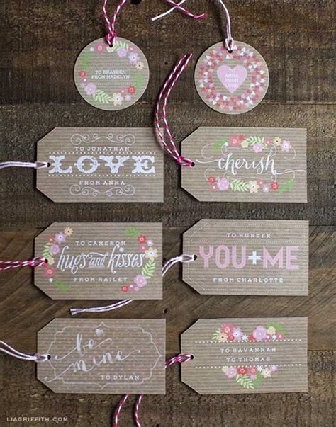 Vintage Valentines Day Gift Tags