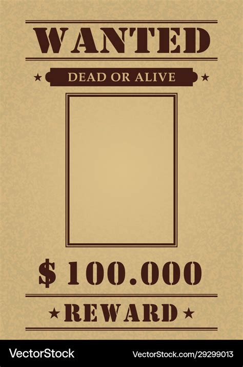 Vintage Wanted Poster Template