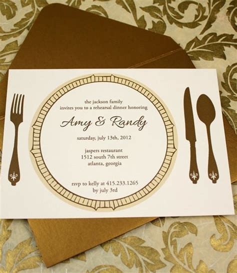 Vintage Wedding Dinner Invitation Template