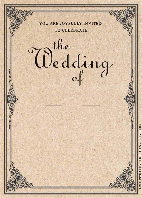 Vintage Wedding Invitation Template