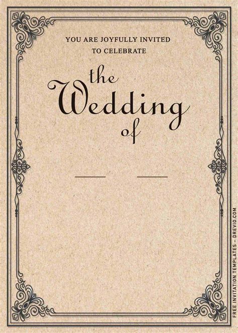 Vintage Wedding Invitation Templates Gallery 7