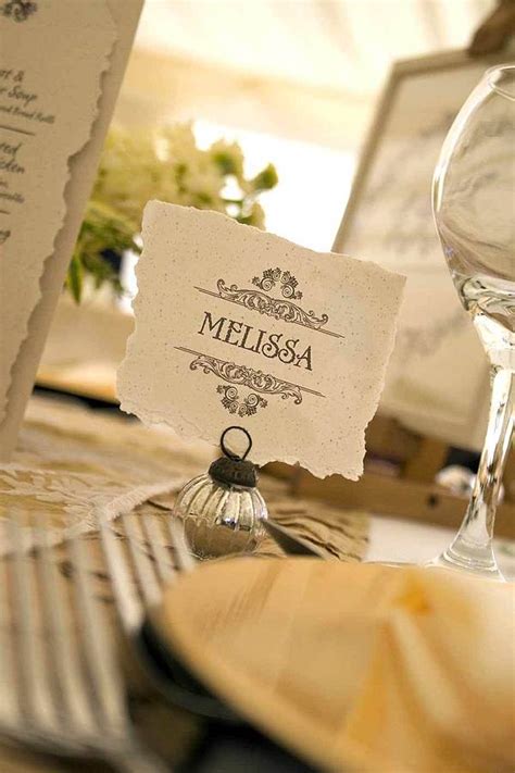 Vintage wedding place cards