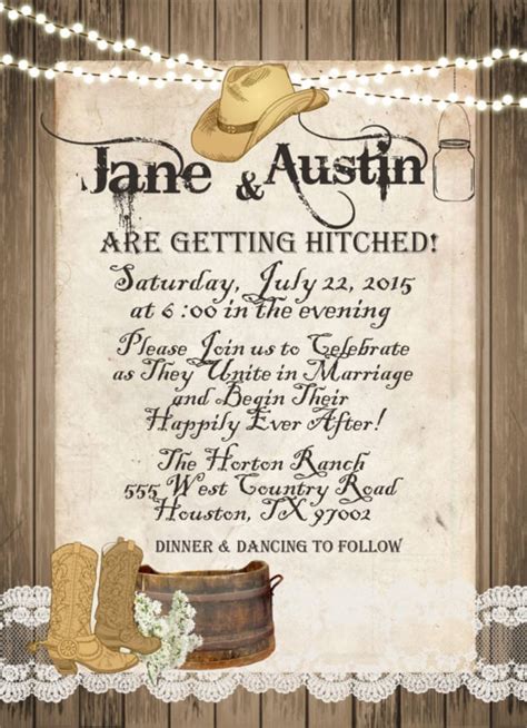 Vintage Western Invitation Template