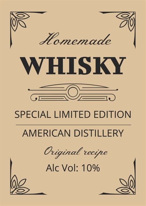 Vintage Whiskey Label Template