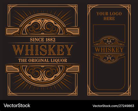 Vintage whiskey label template