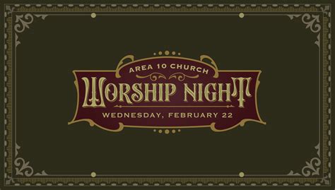 Vintage Worship Night Flyer Example