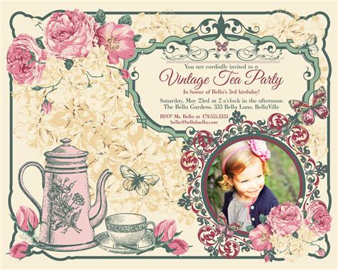 Vintage Tea Party Invitation