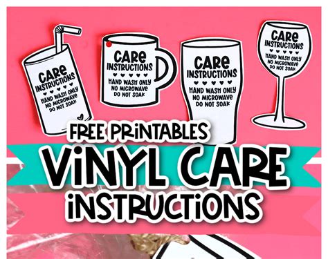 Vinyl cup care and maintenance