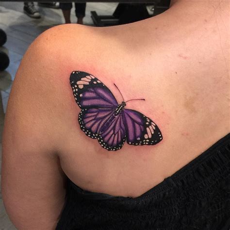 Violet Butterfly Tattoo Design