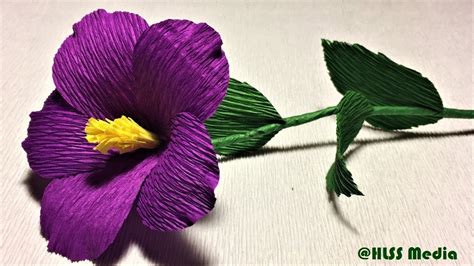 Violet Crepe Paper Flower