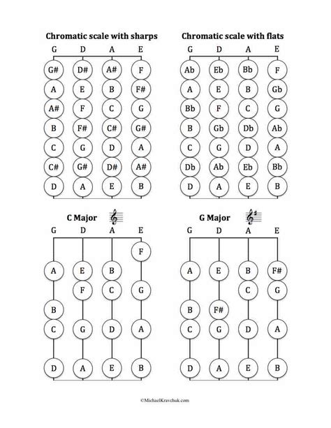 Violin Finger Chart Printable Blank