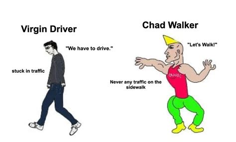 The Virgin vs Chad meme template originated on 4chan's /r9k/ board