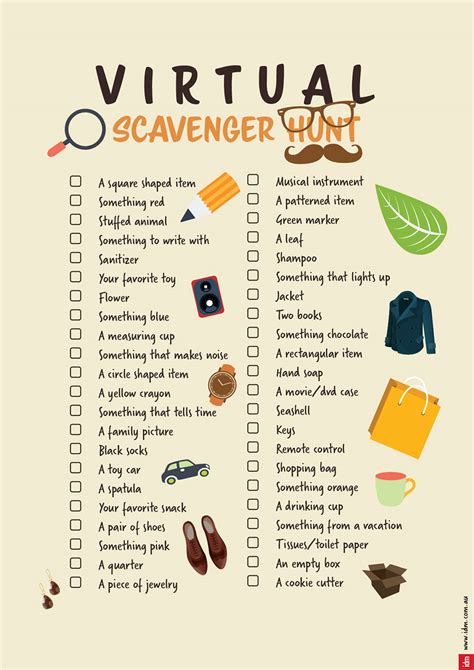 Virtual scavenger hunt ideas