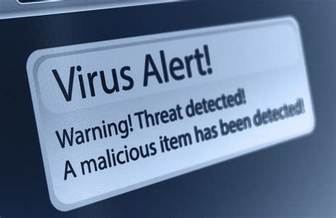 Virus alert message