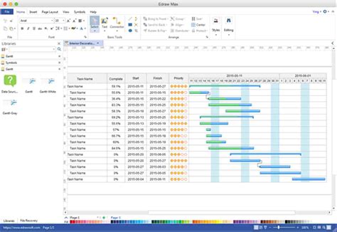 Visio Gantt chart templates