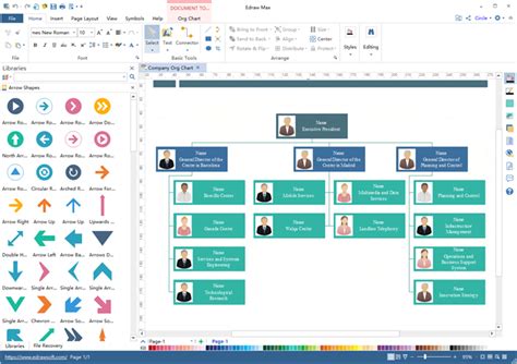 Free Visio Org Chart Template 1