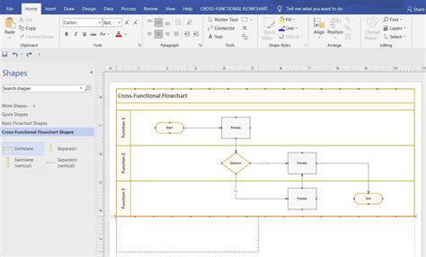 Visio Swimlane Template