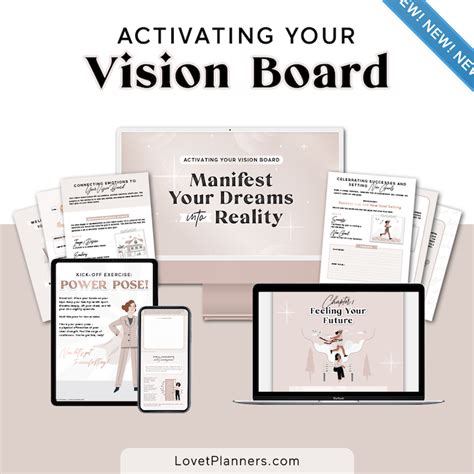 A woman gazing at her vision board with a calm and focused expression