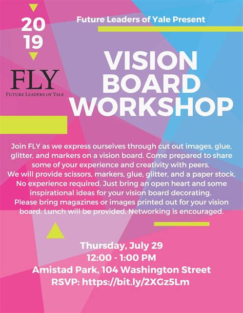 vision board flyer template inspiration