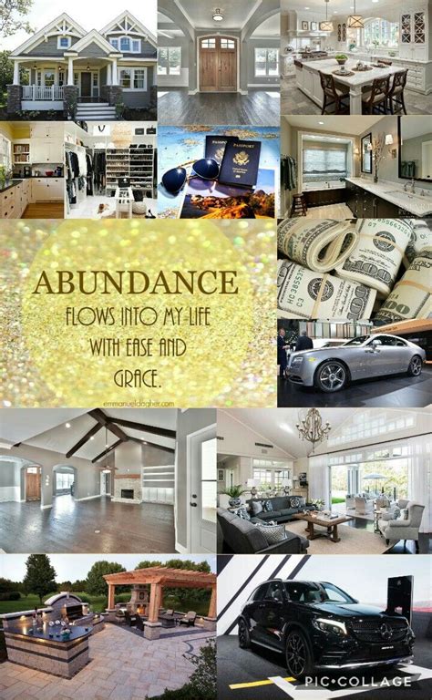 Vision board images abundance