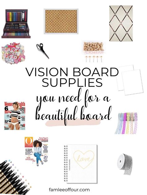 Materials needed for vision board