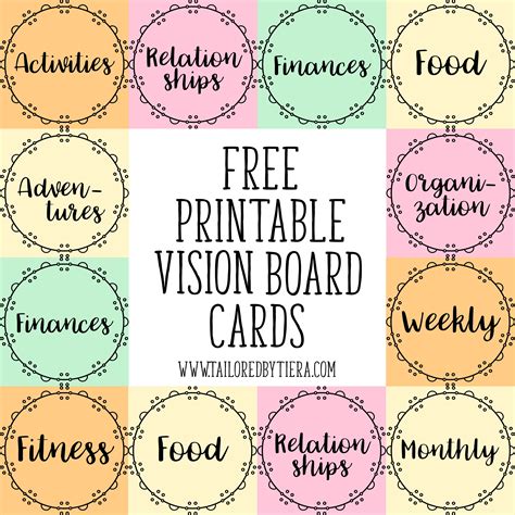 Vision board printables