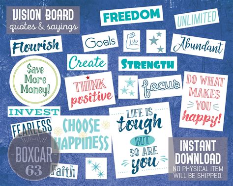 Vision board quotes for inspiration and motivation