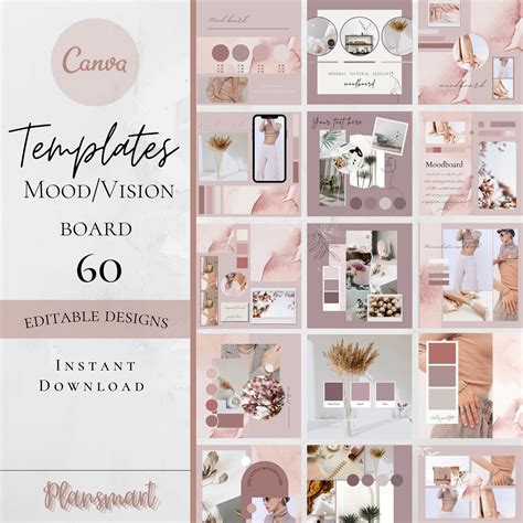 vision board template etsy positivity