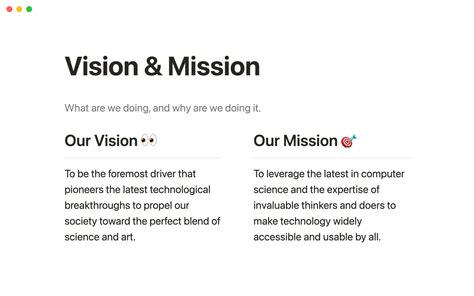 Vision and Mission PowerPoint Template