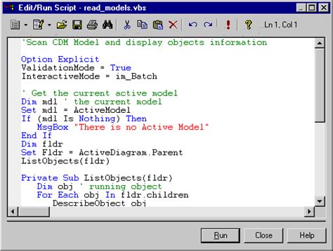 Create a Macro using a Visual Basic Scripting Editor