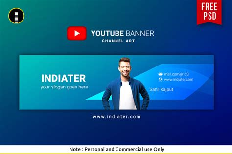 Vlogger YouTube banner template