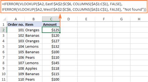 VLOOKUP Across Sheets Example 2