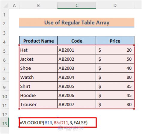 VLOOKUP with Array Formula