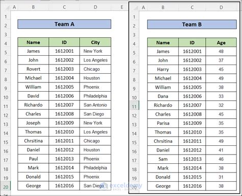 VLOOKUP comparison example