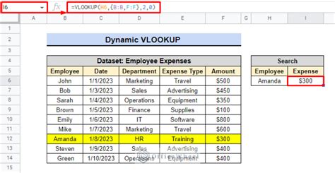 VLOOKUP dynamic ranges example