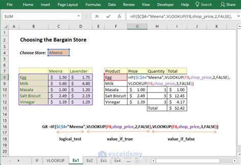 VLOOKUP with IF condition example 1