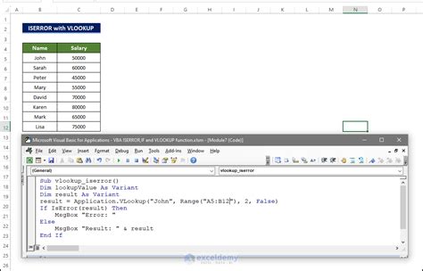 Error handling with VLOOKUP and ISERROR functions