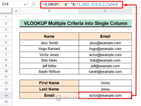 Vlookup with multiple criteria in Google Sheets