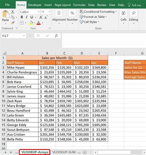 Vlookup Multiple Criteria tutorial example