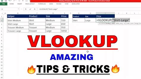 VLOOKUP tips and variations