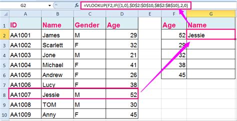 VLOOKUP to Left using QUERY