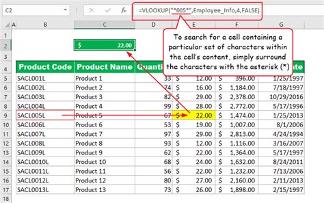 Using VLOOKUP with Wildcards in Excel