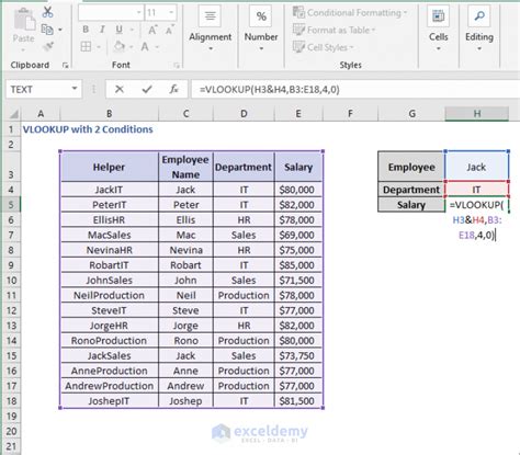 VLOOKUP with Two Conditions