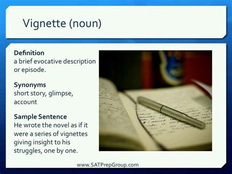 Vocabulary word: Vignette