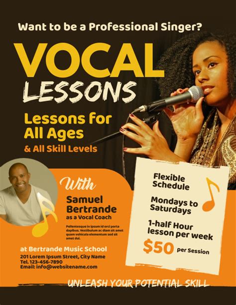 Voice Lessons Flyer Template